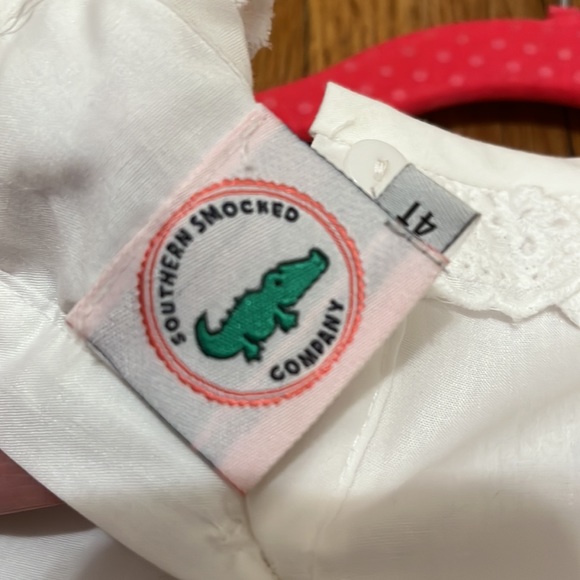 Southern Smocked Christmas Tree Dress SZ 4T - Picture 5 of 5